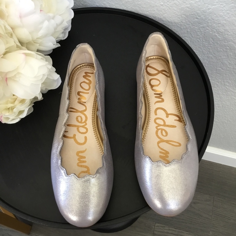 NEW Sam Adelman metallic Finnegan Ballet flats sz6 - Picture 2 of 8